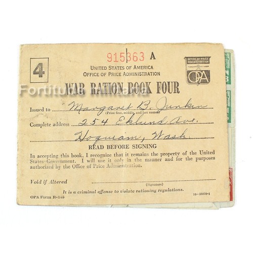 Livret coupons war - ", ration