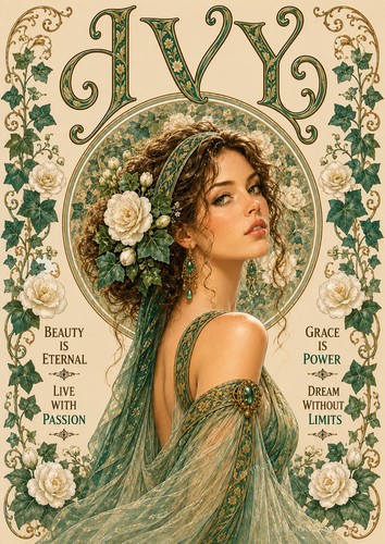Affiche prénom ivy - a4, art