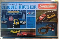 RARE ancien Circuit Electrique à PILES ARTIN SPEEDTRAX Grand Tourism + boite
