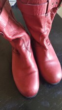 Boots palladium en cuir rouge 39 trés bon état
