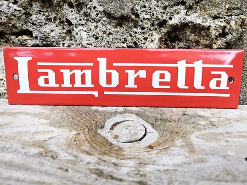 Plaque émaillée lambretta - plaque,