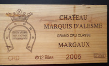 Estampe , façade de caisse vins château MARQUIS D'ALESME