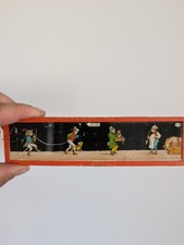 Ancienne plaque en verre pour lanterne magique, humoristique. ernst Plank