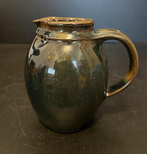 Pichet grès vernissé bleu - pichet,