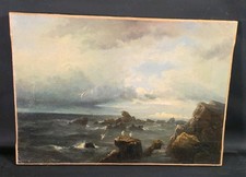 Tableau huile Paysage marin