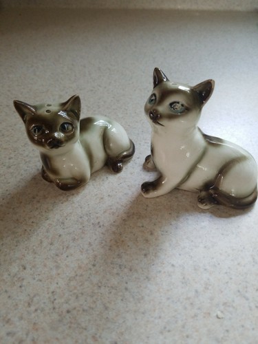 Vintage siamese cat salt - siamese,
