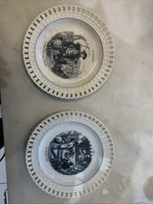 Ancien assiette ajouré Luneville opaque collection mois