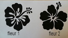 Sticker fleur d'hibiscus, de lys pour voiture, moto, portable etc...