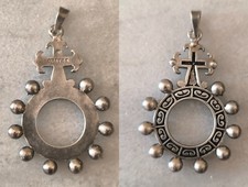 croix doigt dizainier en argent