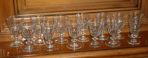 Verres cristal taillé - 13,