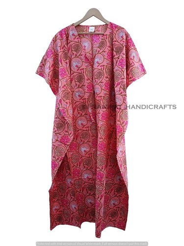 Robe caftan longue coton - robe,