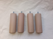 4 PIEDS DE LIT EN BOIS TYPE STANDARD /  HAUTEUR : 15 CM / DIAMETRE : 5.3 CM