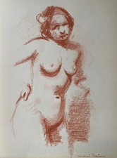 Tableau 10 litho sanguine Nus