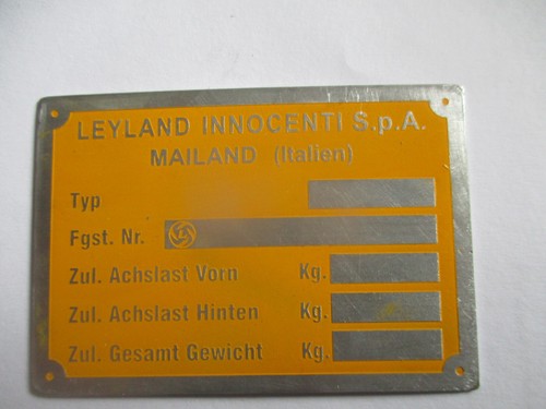 Panneau type plaque - panneau, leyland