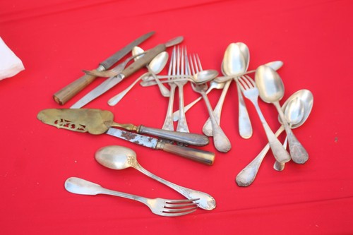 Lot couverts metal - metal, argenté