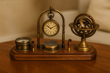 Horloge de table en laiton