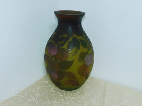 Vase verre tip - verre, gallé