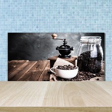 Tulup Panneaux De Cuisine Sur Verre - 100x50cm - Moulin À Café