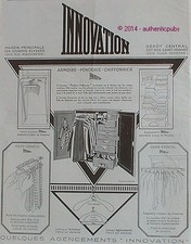 PUBLICITE INNOVATION ARMOIRE PENDERIE CHIFFONNIER CADRE EVENTAIL DE 1925 AD PUB