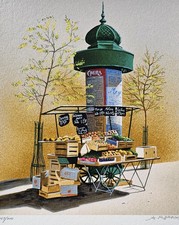 Andre Renoux Colonne Morris Publicité Colonne Ferme Support Main Signée #' D Art