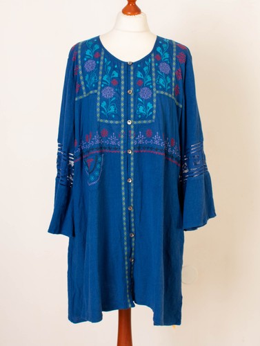 Chemisier tunique femme bleu