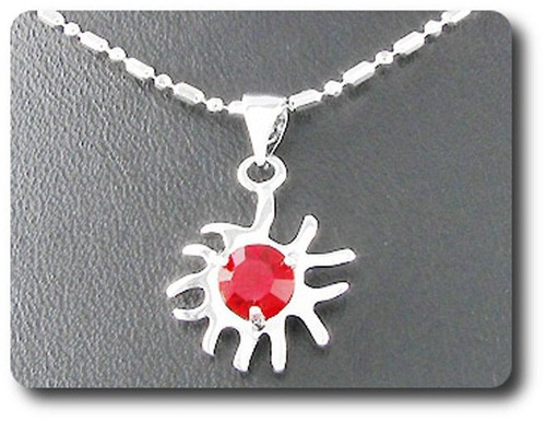 Pendentif rubis plaqué - rubis,
