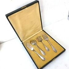 * SERVICE COUVERTS A BONBONS MIGNARDISES COFFRET D'ORIGINE VERT