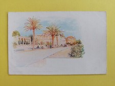 CPA de 1900 AQUARELLE 06 - CANNES La CROISETTE Signée Louis Ernest LESSIEUX