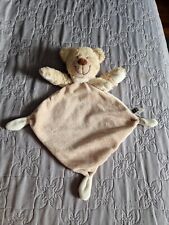 Doudou plat ours beige blanc TEX BABY brodé - 34439