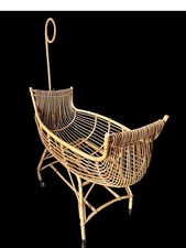 BERCEAU EN ROTIN DESIGN 20eme