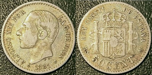 Espagne alfonso xii 50 - espagne,