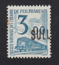 timbre France 1960 SNCF Petit COLIS POSTAL 3F bleu n°43 Y&T oblitéré