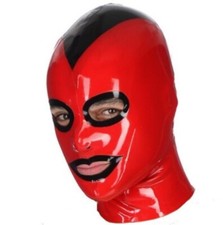 cagoule en latex, masque en