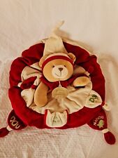  DOUDOU ET COMPAGNIE OURS COUSSIN NANOU BLANC ROUGE RANGE PYJAMA - TTBE -