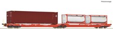ROCO 77400 Wagon Double Poches DB EP 6 Conteneur-Citerne + Container Sur Demande