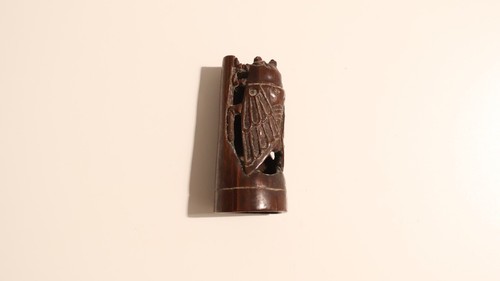 Ancien bois sculpté cylindre - bois,