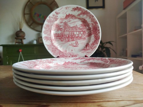 Lot assiettes porcelaine - 6,