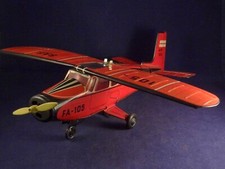Ancien jouet tôle avion monoplan monomoteur FA 105 1965 Western Germany RARE