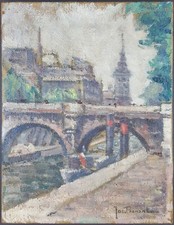 Ancien Tableau "Le Pont Neuf