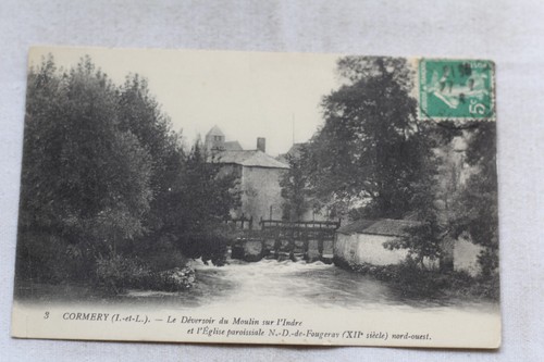 Cpa 1913 cormery - cpa, 1913,