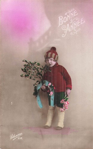 Rose bonne annee enfant - bonne,