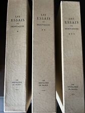 LES ESSAIS DE MICHEL SEIGNEUR DE MONTAIGNE - EN 3 VOLUMES - EX. N°394 - 1953