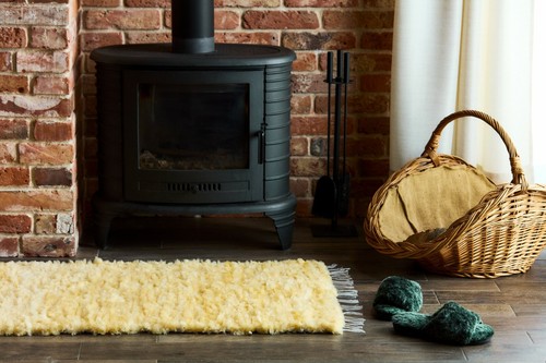 Tapis peau agneau en - peau, d'agneau