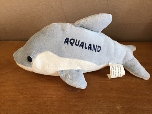 Peluche dauphin bleu blanc - dauphin,