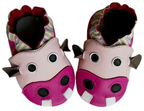 Chaussons cuir souple - cuir,