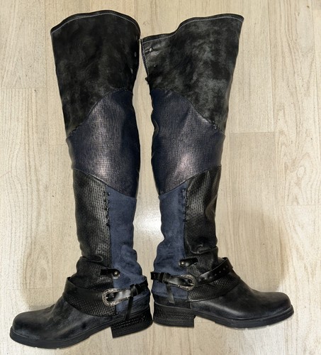Bottes cuissardes cuir - bottes, daim