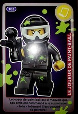 Crée Ton Monde Carte Lego 2018 Auchan N° 102 Le Joueur de Paint-Ball 