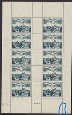 TIMBRES FRANCE NEUFS SANS GOMME FEUILLE POSTE AERIENNE N 20   REF BLOC 040