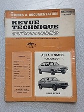 Rta Revue Technique Automobile Étude Alfa Romeo Alfasud Tous Types N346 