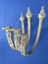 3 embrasses rideaux anciennes laiton doré style Louis XVI 13 x 17 cm